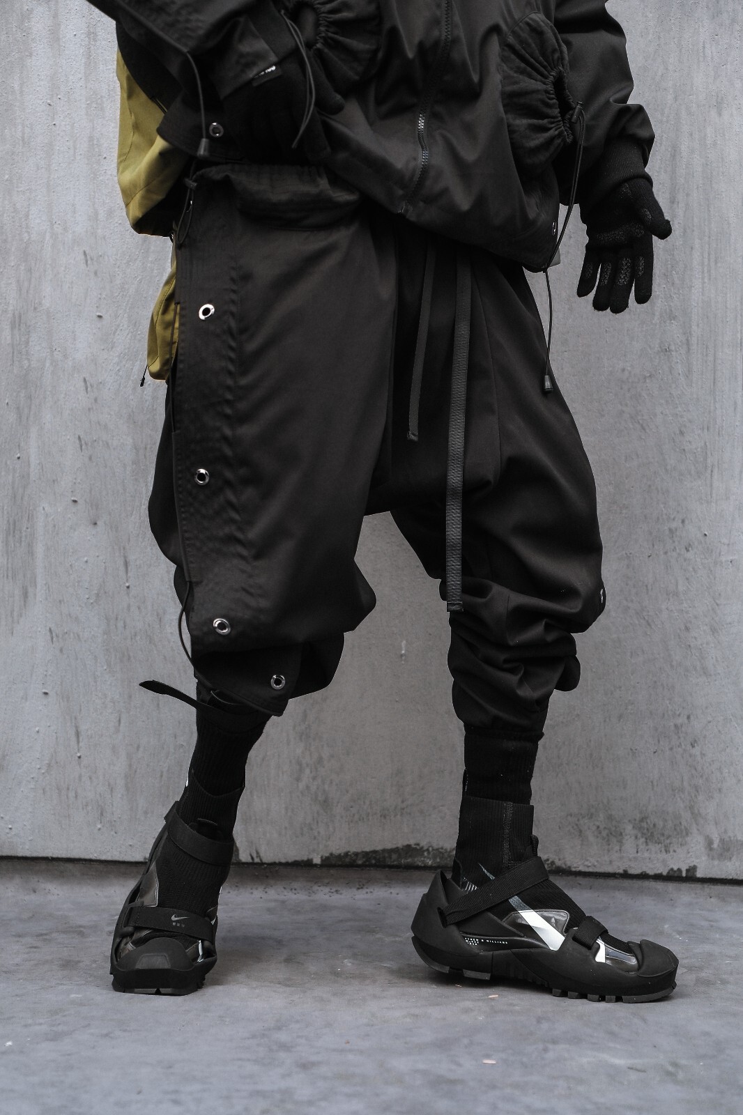 Niepce Black Techwear Pants Relaxed Fit Cyberpunk Streetwear Fashion Trousers