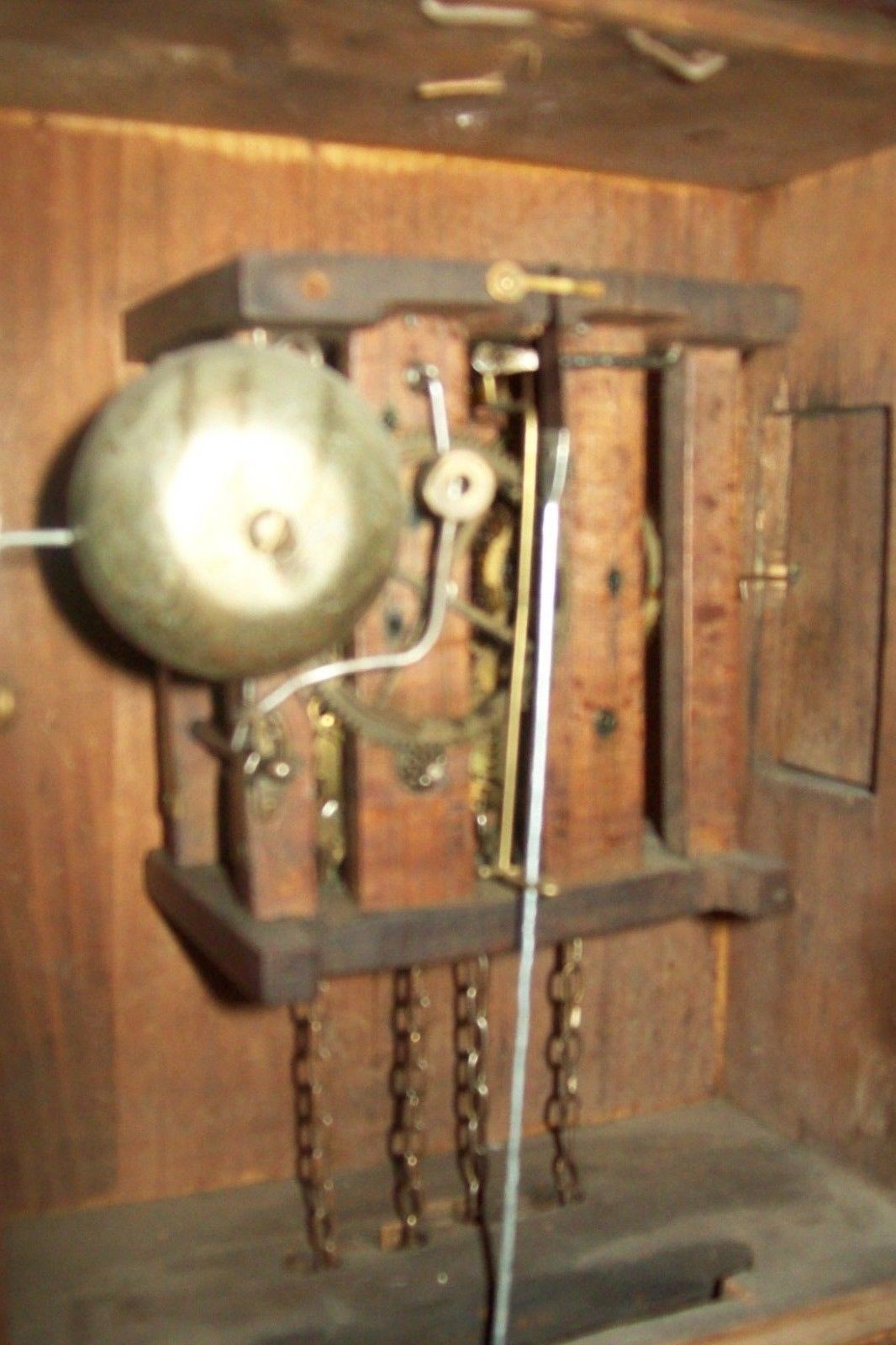 Antique  Beautiful GERMAN     Wall Clock WORKING CONDITION