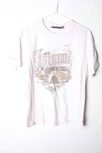 Vintage Y2K Animal Skateboarding T-Shirt - White - Size Medium M  (V-C3)