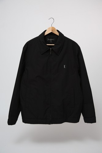Men's 90s Vintage Yves Saint Laurent Black Harrington Jacket