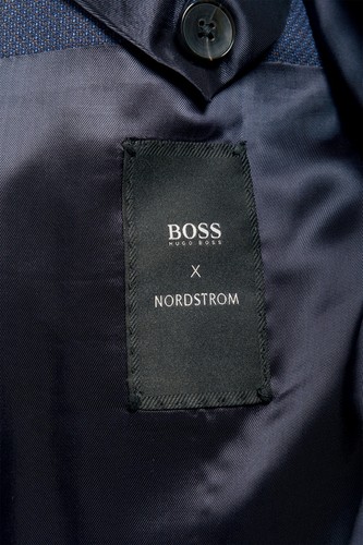 Pre-owned Hugo Boss "huge6/genius5_bxn" Men's 100% Wool Two Button Suit In Blue