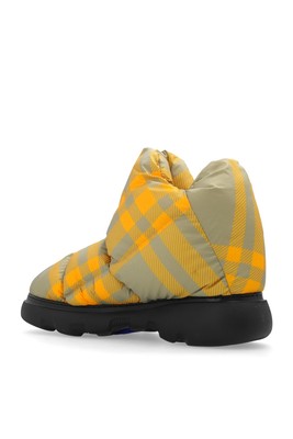 Pre-owned Burberry Quilted Slip-on Boots In Hunter Ip Chk