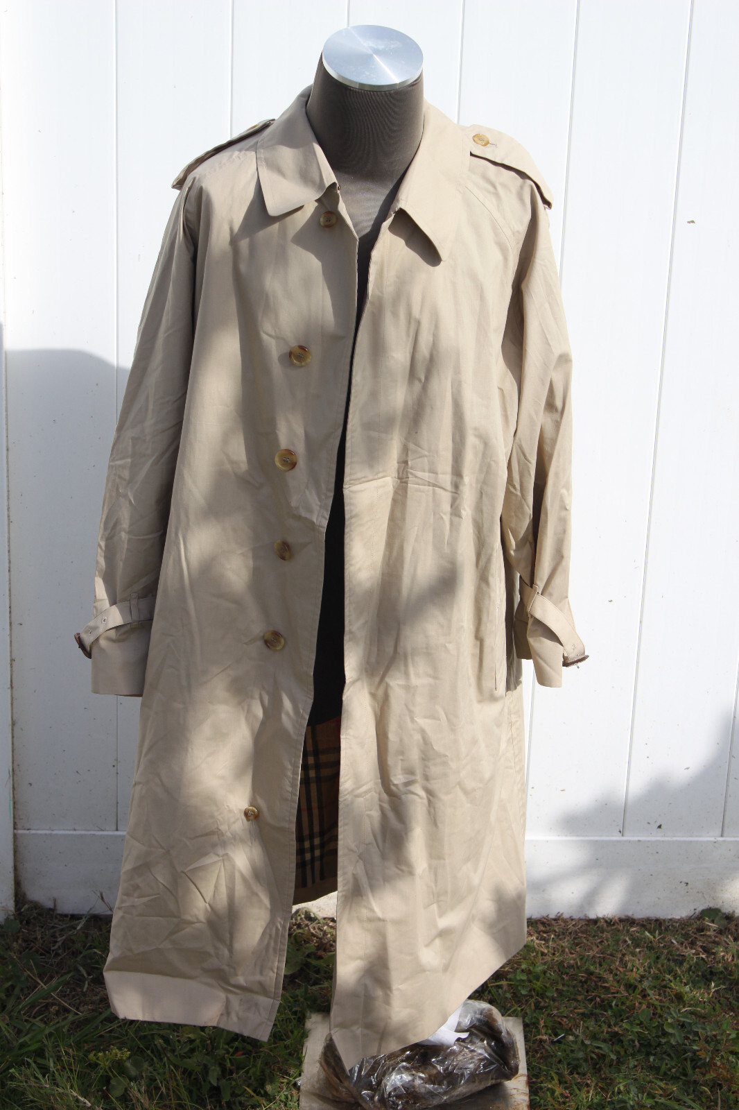 Burberry of London Trench Rain Coat Mens 50 Short *No Belt