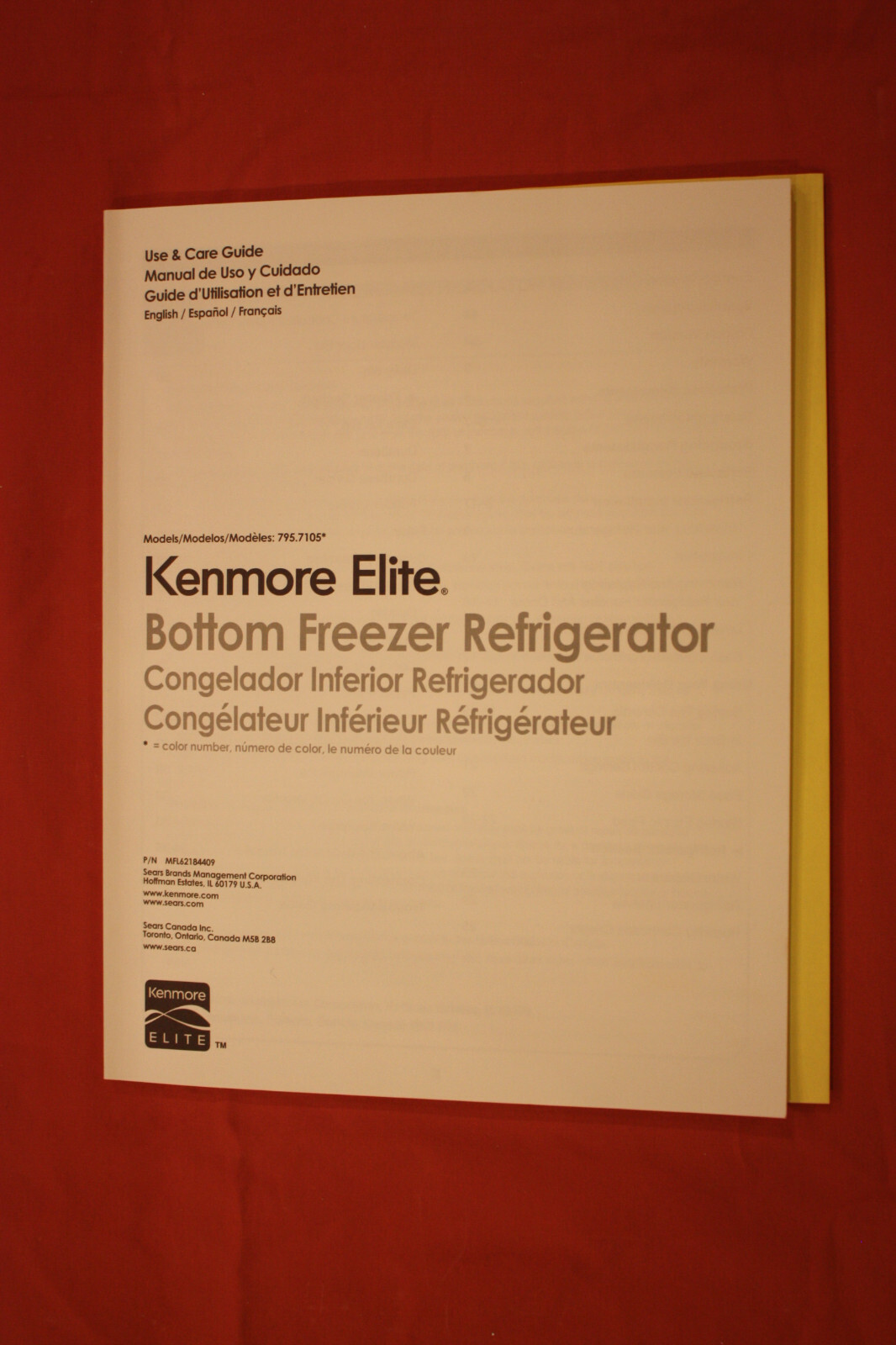 Kenmore Elite Refrigerator Manual Bottom Freezer