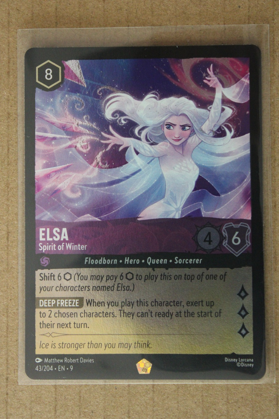 Elsa - Spirit of Winter 43/204 Fabled Cold Foil Lorcana TCG Near