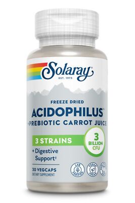 Solaray Acidophilus Plus Морковный сок 30 капсул