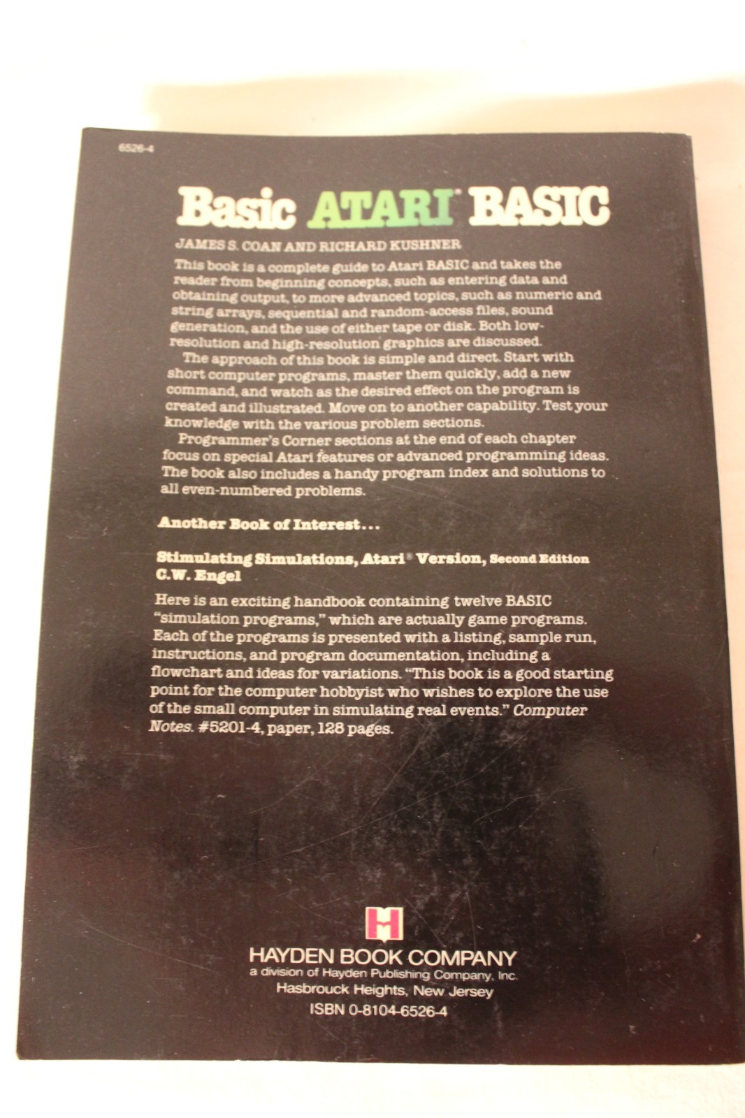 Basic ATARI BASIC, Coan & Kushner, 1984 Rare Programming Atari 400/800/XL