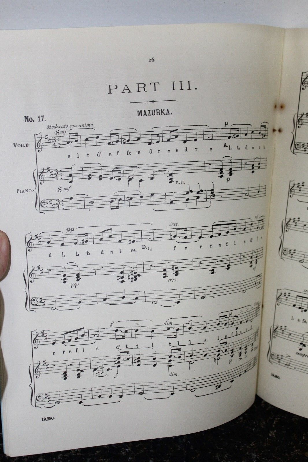 ANTIQUE MUSIC BOOK VOICE TRAINING STUDIES 1892