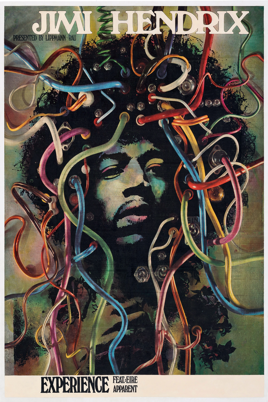 Jimi Hendrix Experience 1969 Gunther Kieser Famous Wire-Hair