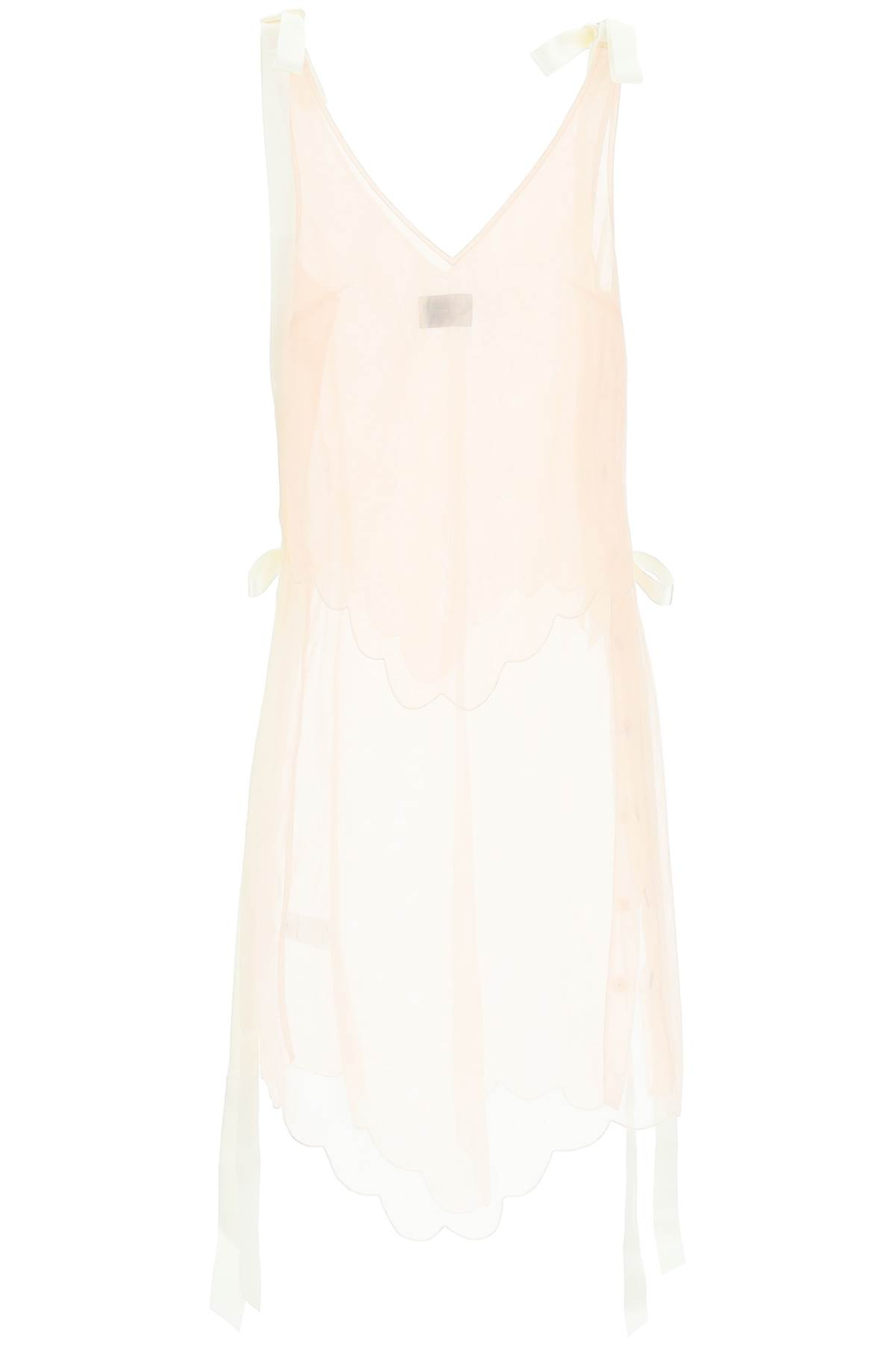 Women's Simone Rocha Tulle Slip Dress W/ Satin Ribbons