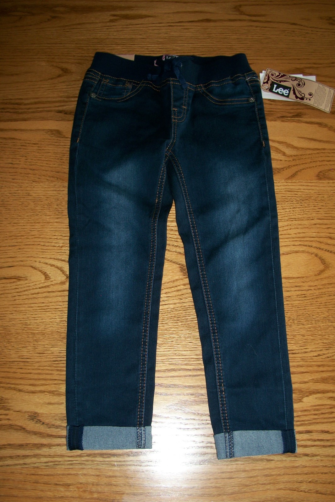 Lee Girls Convertible Skinny Stretch Blue Jeans Size 6 NWT $34