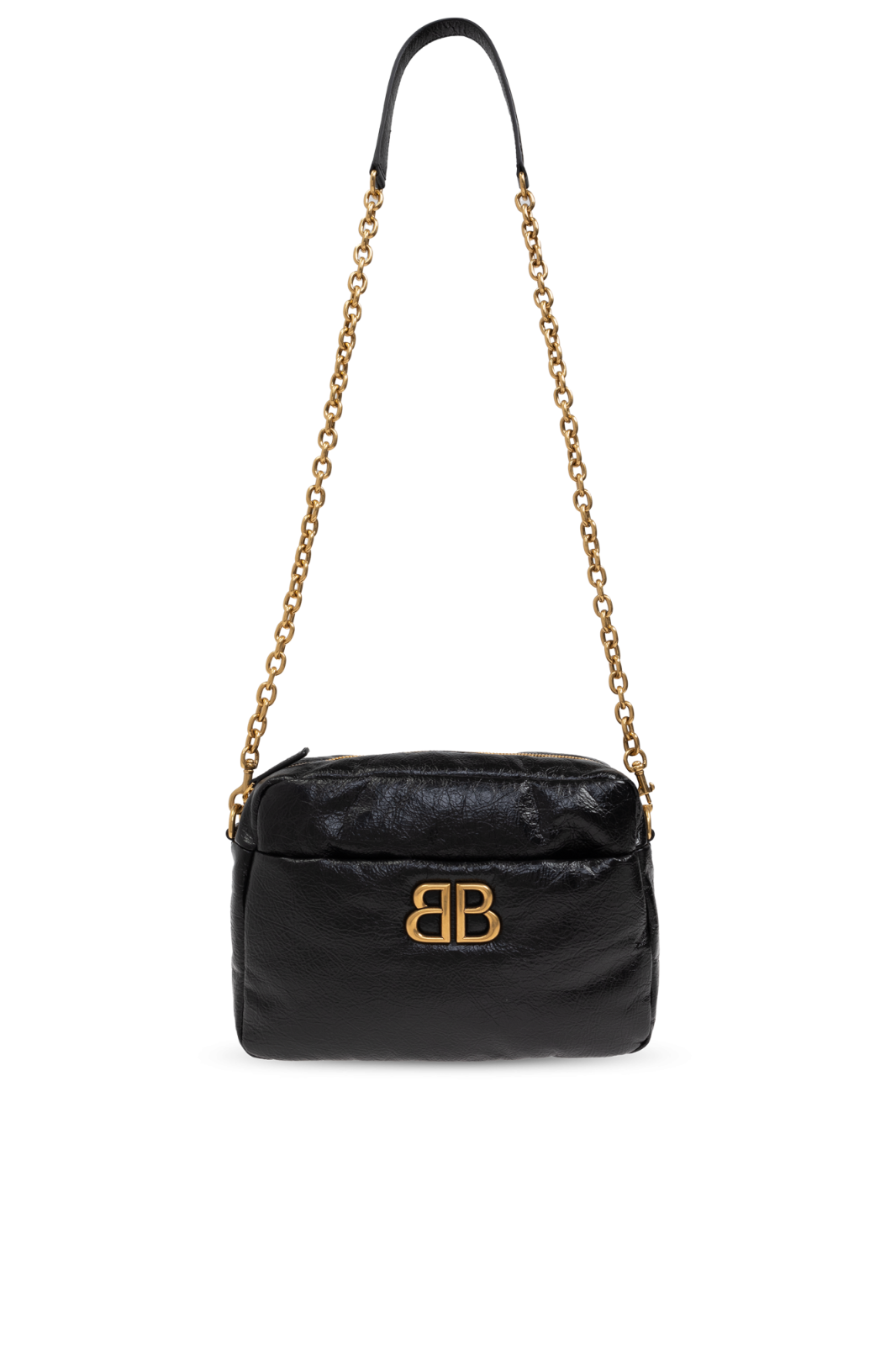 Balenciaga - Monaco small leather shoulder bag black - The