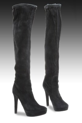 Mui Mui by PRADA, Ladies Black Suede Platform Boots,  EU Size 40
