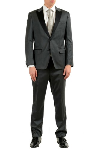 Pre-owned Hugo Boss "hanford/golden" Men's Gray Wool Tuxedo Two Button Suit