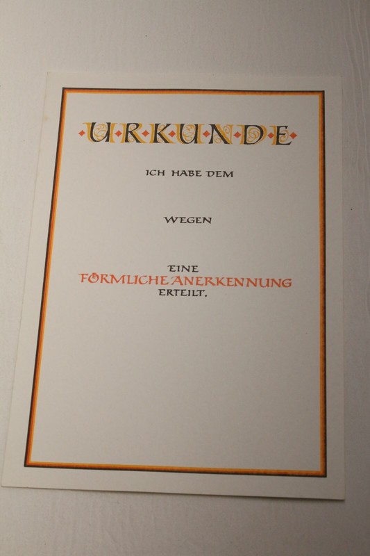 Urkunde Bundeswehr 