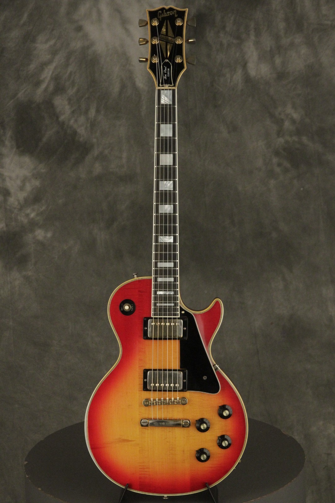 1975 Gibson Les Paul Custom Cherry Sunburst MAHOGANY NECK + WAFFLE BACK TUNERS!!