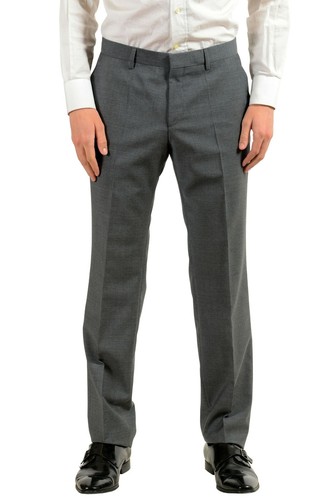 Pre-owned Hugo Boss "halsey2/merrill2" Men's 100% Wool Gray Two Button Suit