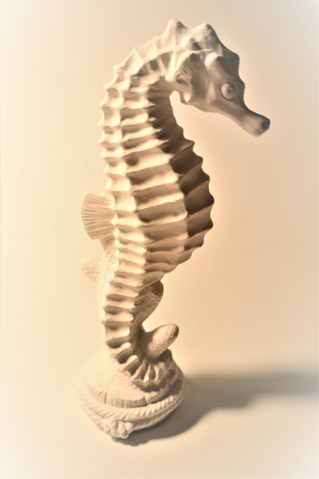 Seahorse.Ready to Paint Ceramic Seahorse Figurine.
