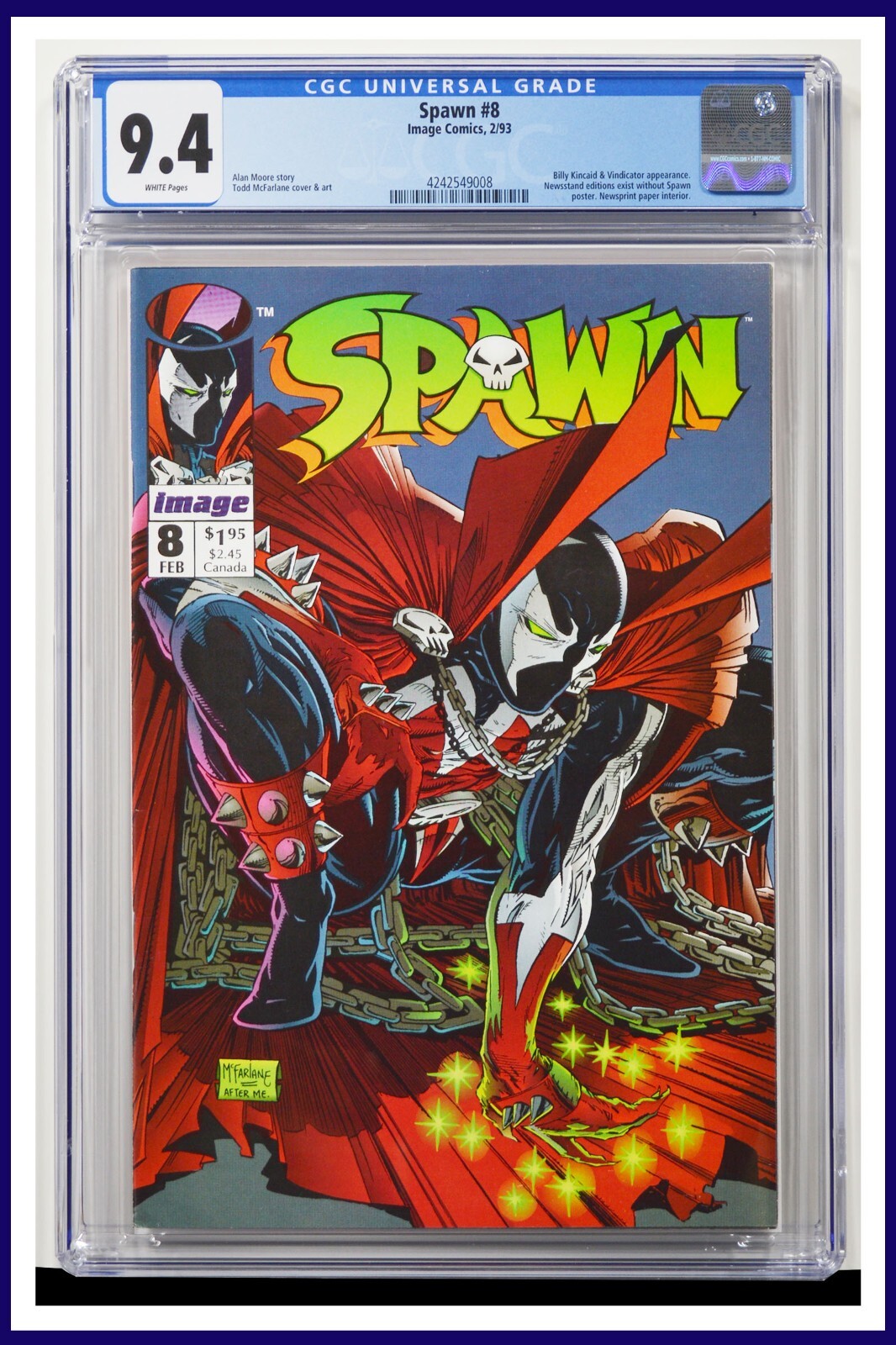 Spawn #8 CGC Graded 9.4 Image February 1993 Todd McFarlane