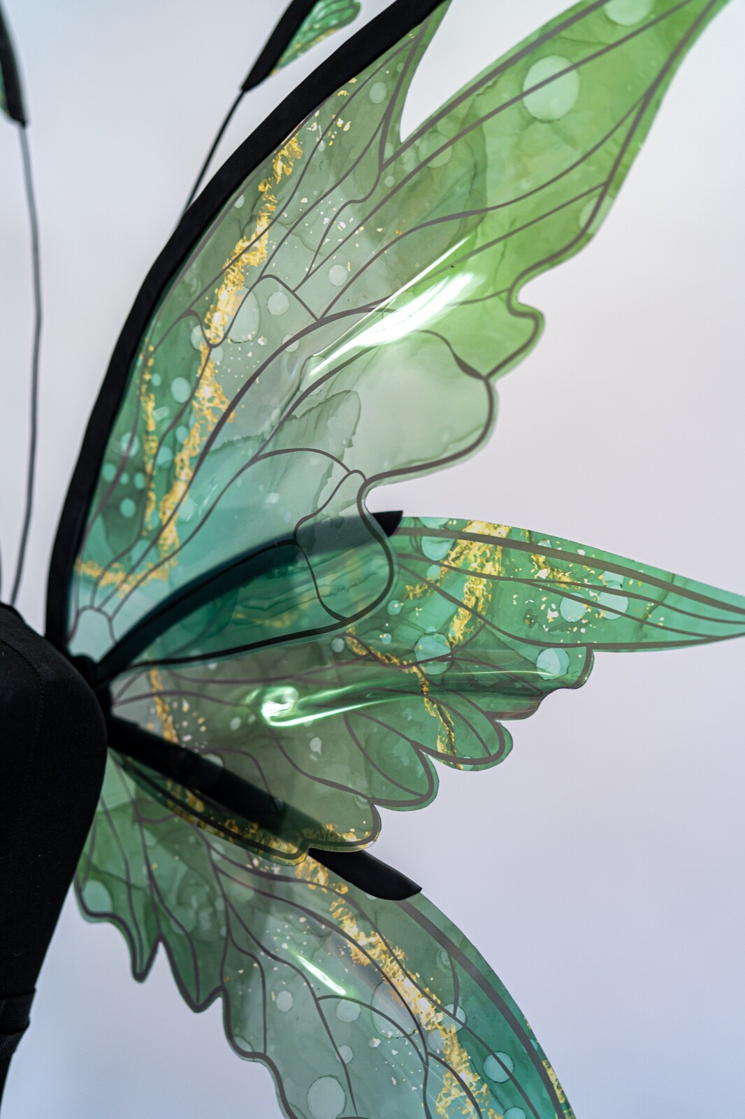 Green Fairy Wings Costume For Adult Butterfly Elf  Cosplay Iridescent Halloween