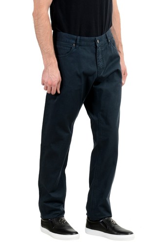 Pre-owned Dolce & Gabbana Navy Men's Straight Leg Jeans Us 40 It 56 In Blue
