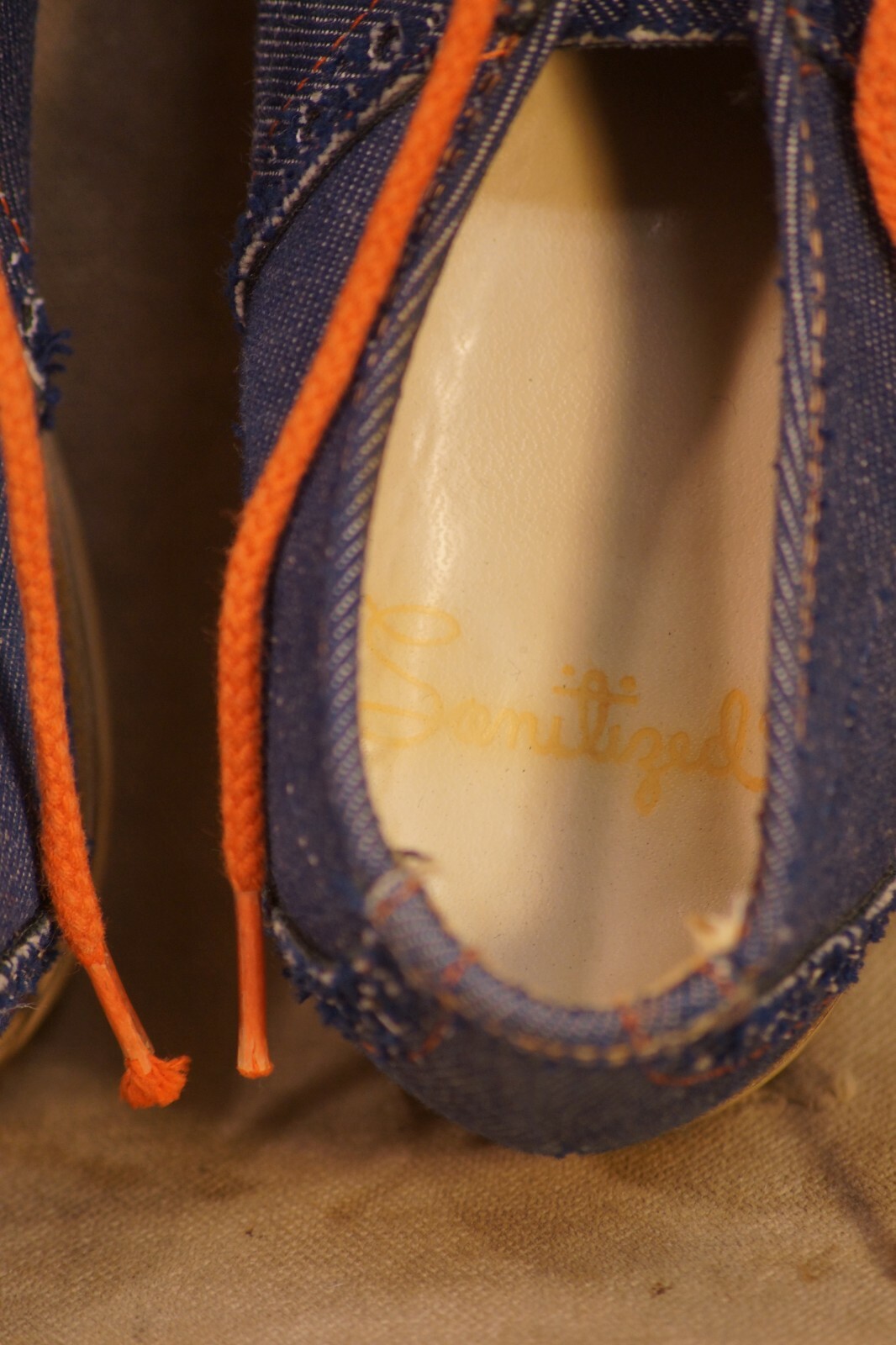 Vintage 1950's-60's Beebe Denim Woman's Bowling Shoes Size 7 RETRO!