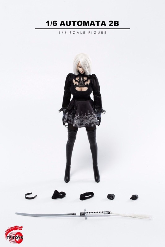 Tf Toys 1 6 Nier Automata 2b Head Body Suit Tf01 Thf02 12 Female Accessory Tv Movie Video Game Action Figures Toys Hobbies