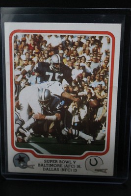 1979 Fleer Team Action #61 Super Bowl V - Baltimore Colts Dallas Cowboys POOR