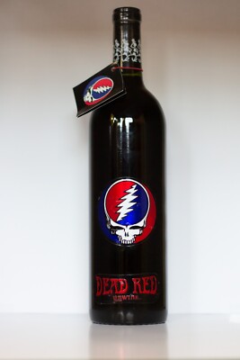 GRATEFUL DEAD ''DEAD RED''  UNWINE ALCOHOL FREE 1996 1st Edition  STEAL YOUR FACE