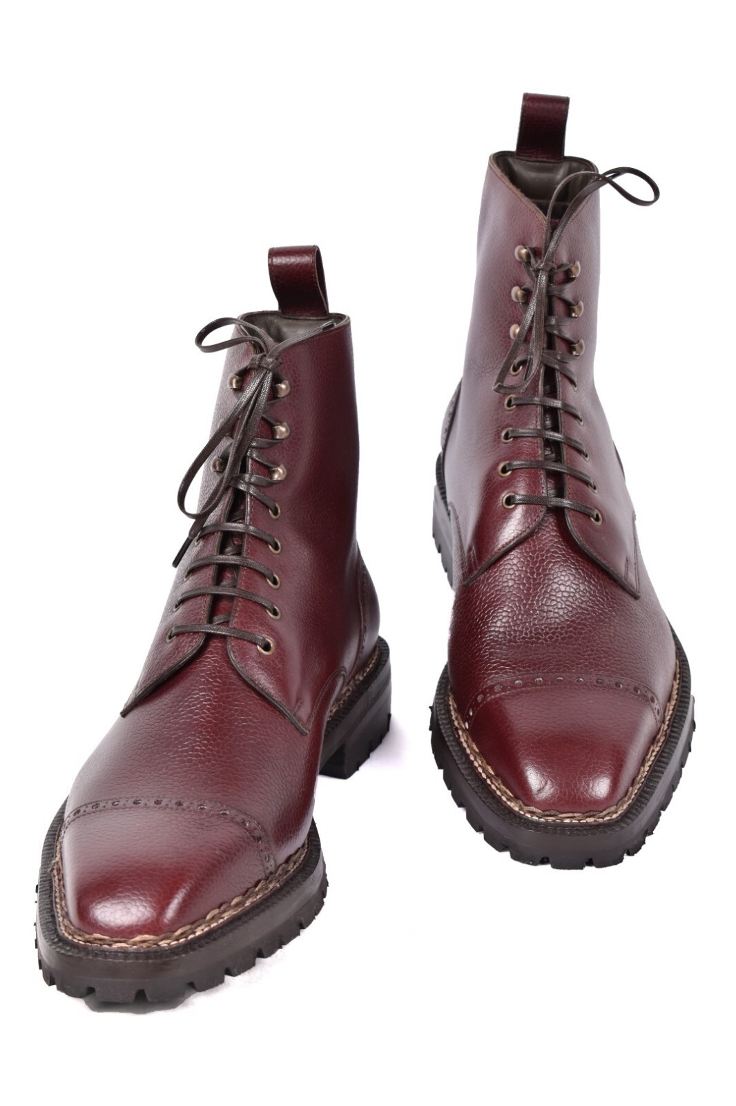 NEW Enzo Bonafe handmade Norvegian cap toe fur lined boots NEW Enzo Bonafe handmade Norvegian cap toe fur lined boots