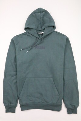 PUMA Men's Modern Pullover Fleece Hooded Sweatshirt Blue L Embroidered Logo NWT