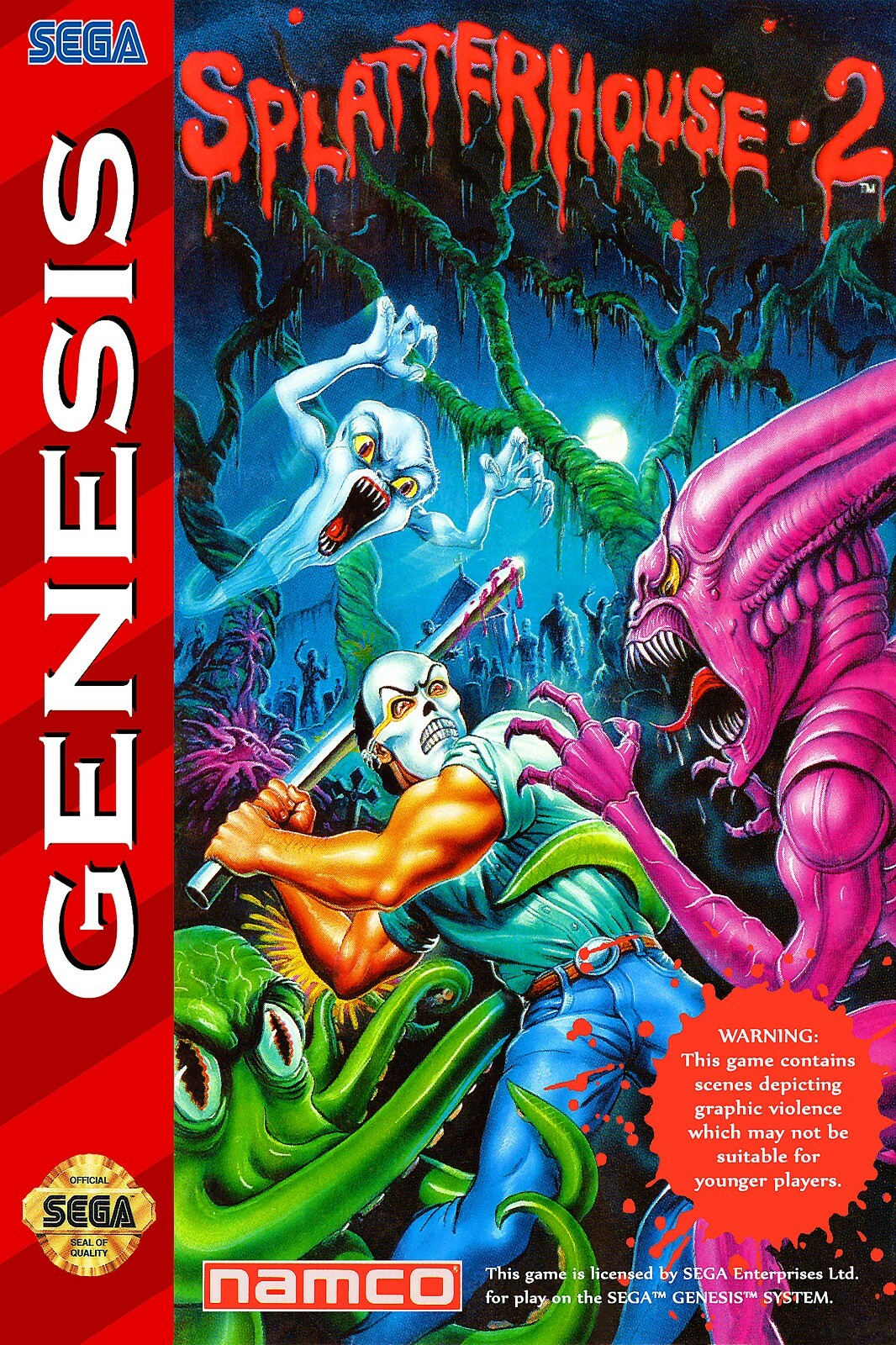 Splatter house 2【中古・genesis北米版】 Splatterhouse 2 - USA Version - SEGA Mega Drive GENESIS - Etsy