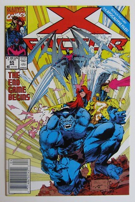 X-FACTOR # 65 NM- 9.2 MARVEL 1991 NEWSSTAND 1st APPEARANCE OF THE DARK RIDERS
