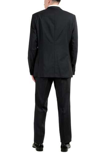 Pre-owned Hugo Boss "c-jeffery/c-simmons" Men's 100% Wool Two Button Suit Us 40l It 50l In Gray