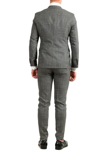 Pre-owned Hugo Boss Men's "t-royston/wain1" Gray Wool Silk Two Button Suit