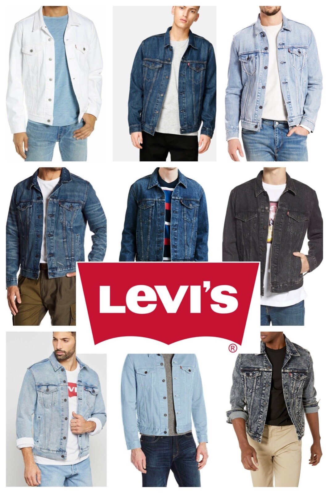 Мужская куртка дальнобойщика Levis Джинсовая хлопковая куртка с пуговицами спереди Джинсовая куртка дальнобойщика