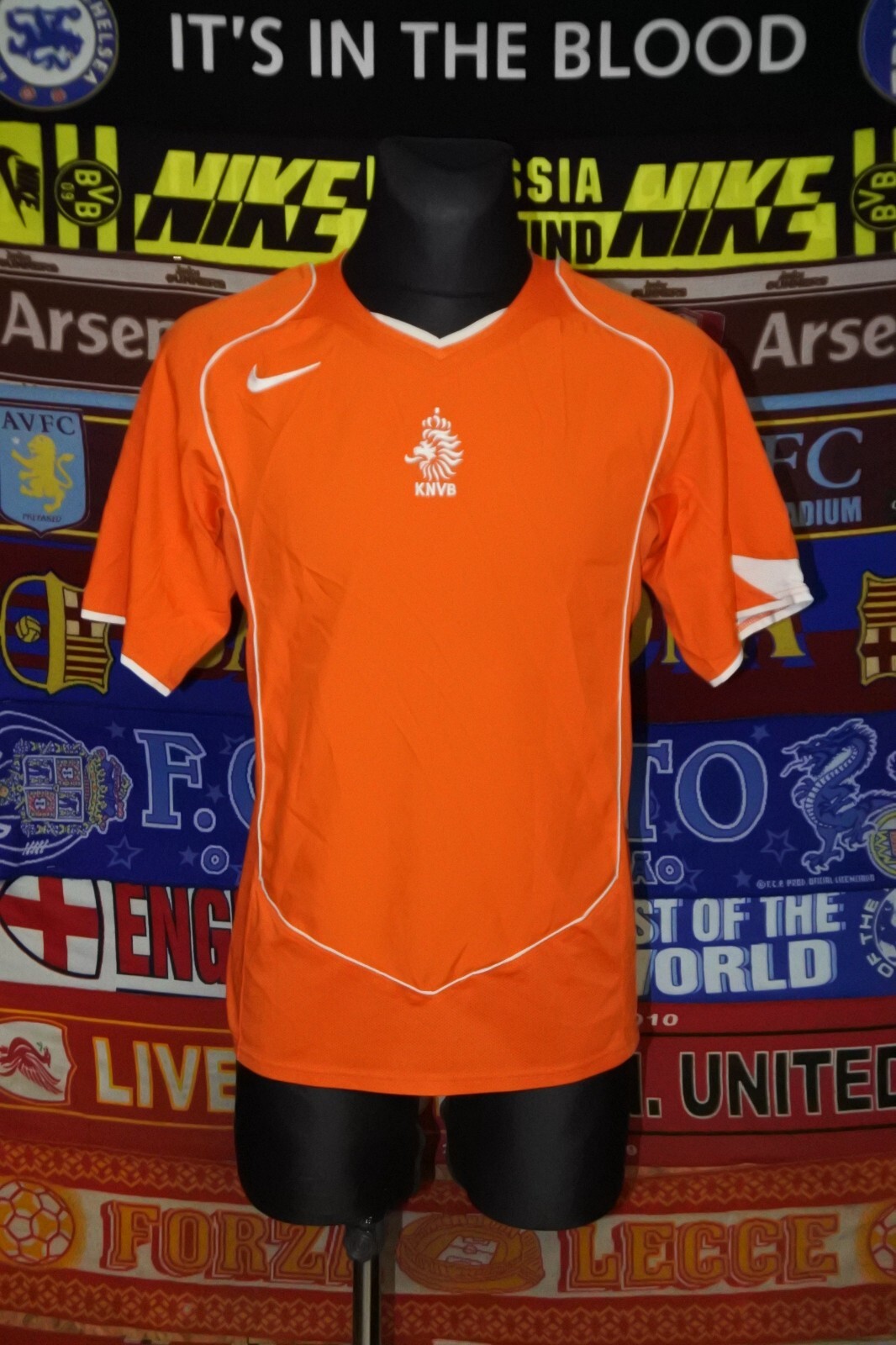 4/5 Netherlands adults M 2004 #3 home football shirt jersey