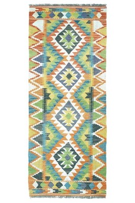 NavaRugs Kelim Teppich 185x65cm Afghan Handgewebt Läufer Wolle Kilim Rug Runner