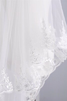 2 tier long veil