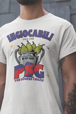T-Shirt Inter finale champions funny PSG divertente uomo unisex