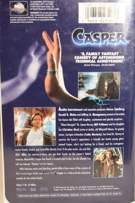 CASPER THE GHOST VHS VIDEO SEEING IS BELIEVING *CHRISTINA RICCI BILL PULLMAN