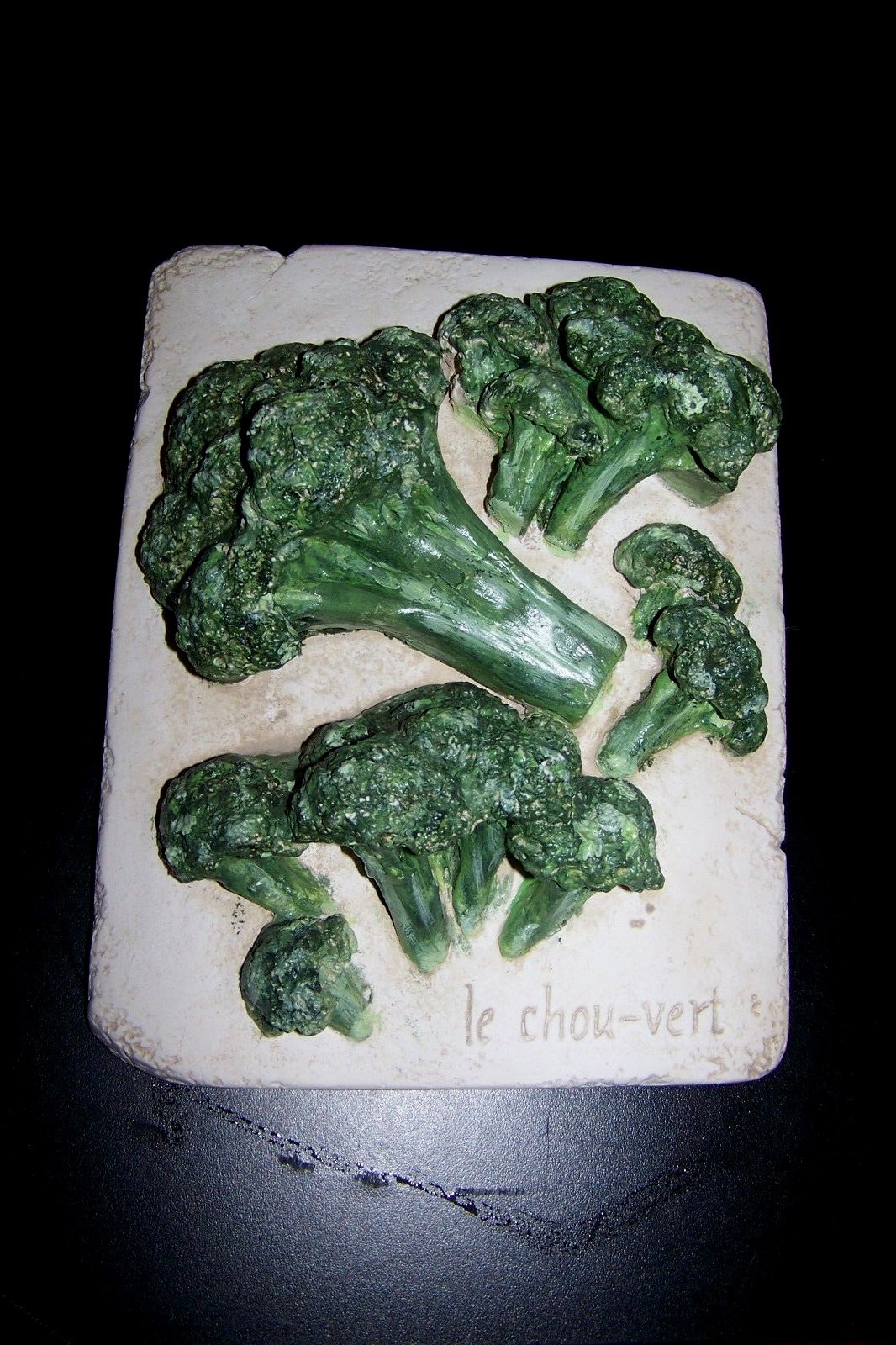 3D Relief Plaster Cast 7X9 Wall Plaque Hampton Court Palace England Broccoli