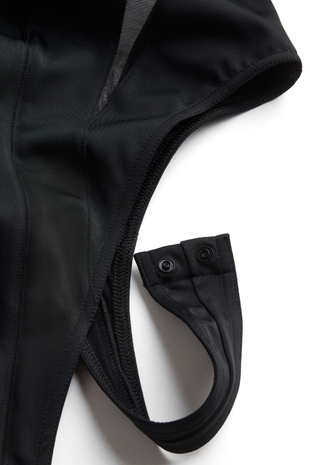 MUGLER MUGLER X H&M MESH PANELED BODYSUIT BLACK XL