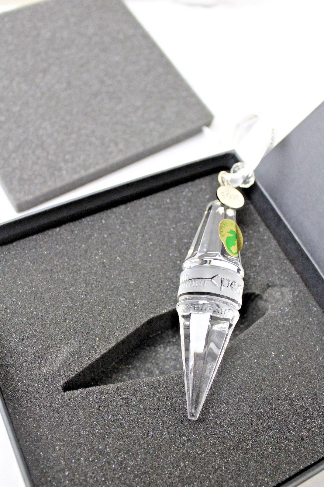 Waterford Crystal Christmas 2018 Ogham Peace Icicle Ornament 40030985 NIB