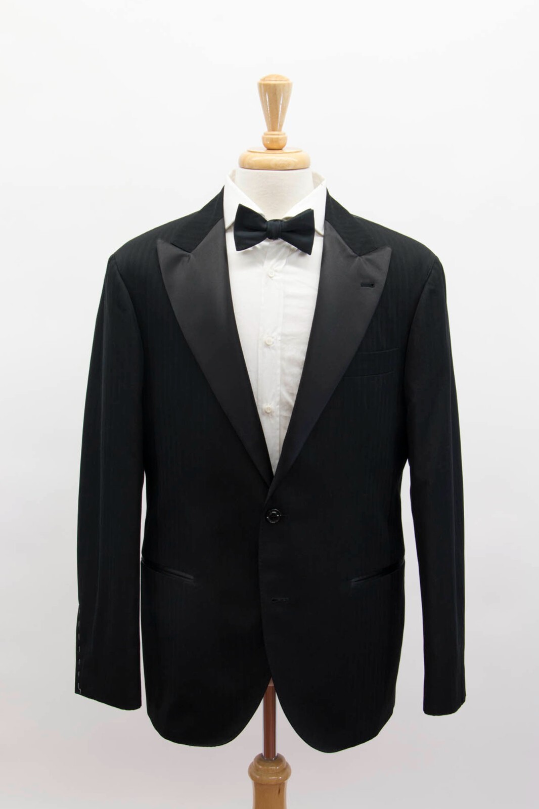 Pre-owned Brunello Cucinelli $5495  Men's Herringbone Formal Tuxedo Jacket A238 In Black