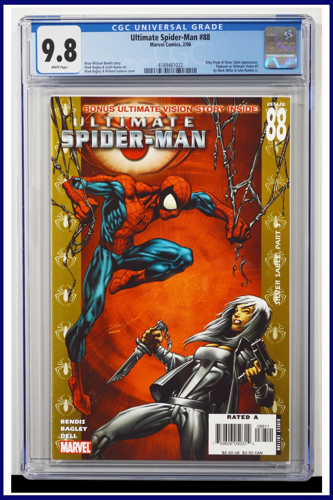 Ultimate Spider-Man #88 CGC Graded 9.8 Marvel 2006 Flipbook