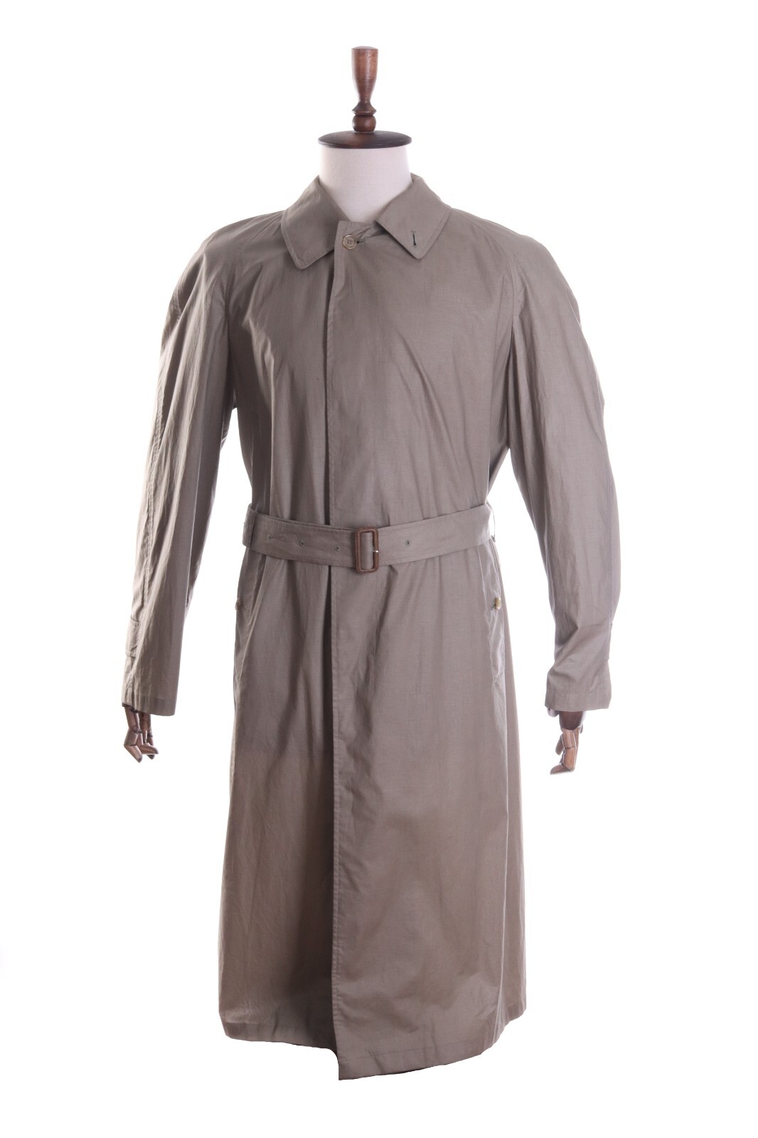 Vintage BURBERRYS London Grey Cotton Long Belted Trench Coat