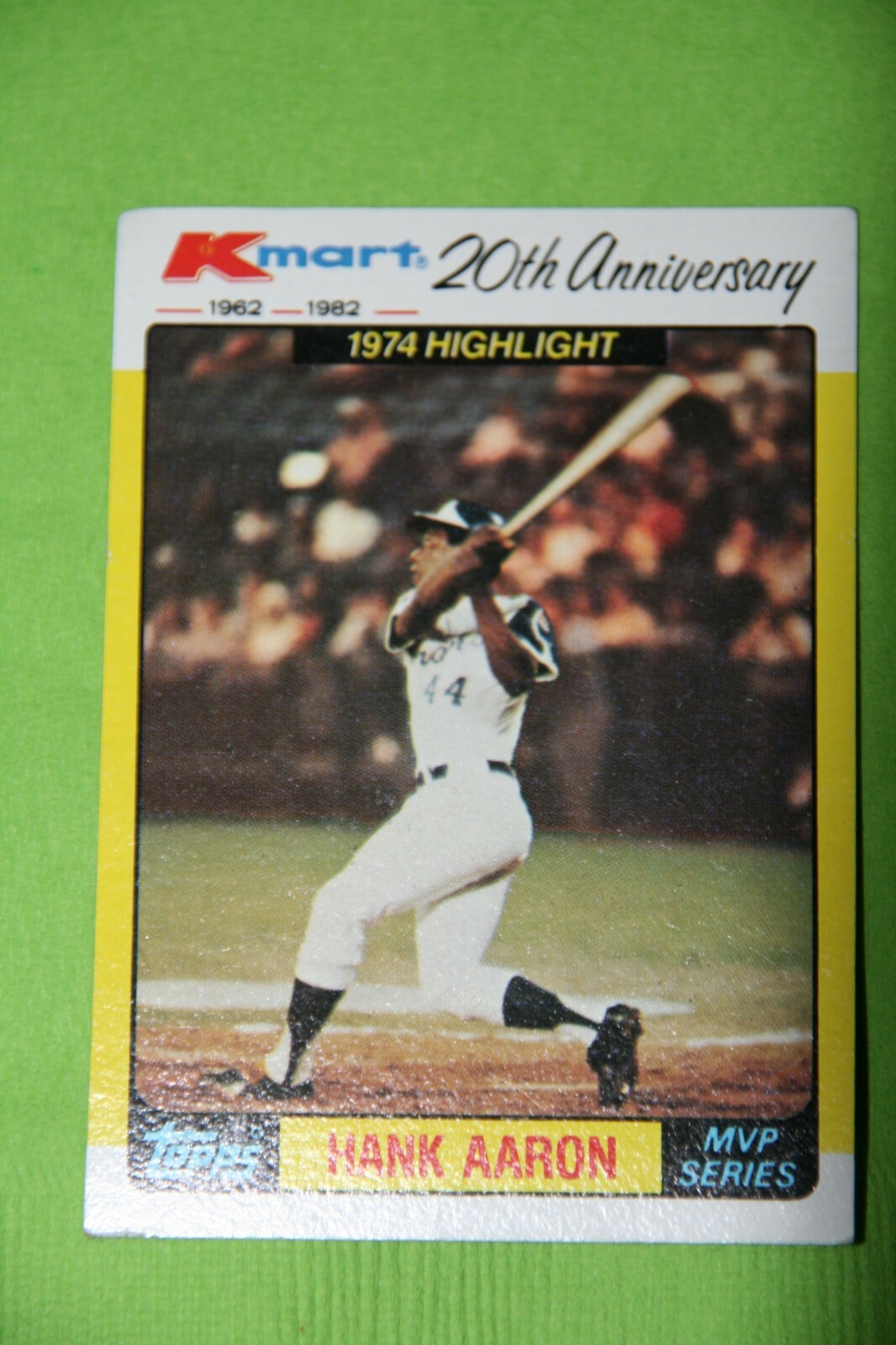 古いトランプです!! HANK AARON: TOPPS-KMART 20TH ANNIVERSARY MVP SERIES 1962
