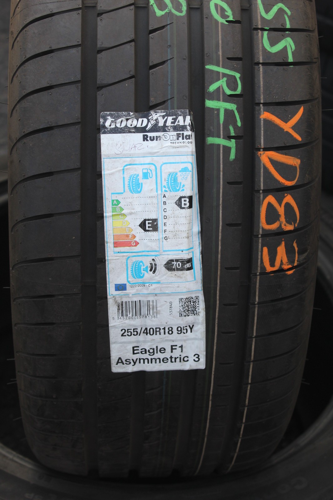New 255 40 18 Goodyear, RunFlat, Eagle F1, 95Y, x1 Single Tyre (F1_tyres) YD083