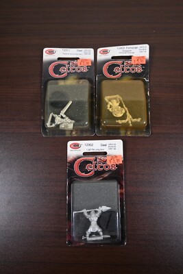 Celtos Metal Miniature D&D Lot of 3: 12311 Gael, 12302 Gael & 12402 Formorian
